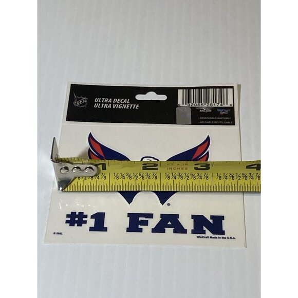 Washington Capitals Hockey NHL Decal Sticker Wincraft #1 Fan - Picture 2 of 2